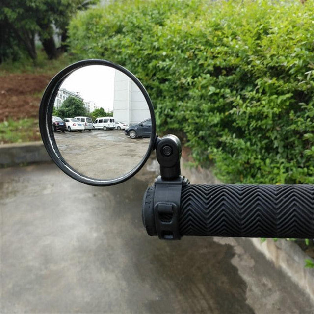 Bike Electric Scooter Rear View Mirror Bicycle Large View Convex Mirror Retro Reflector Modification Rearview Mirror Scooter Adjustable Rear View Glass Bicycle Mirror Reflector Compatible For Bike