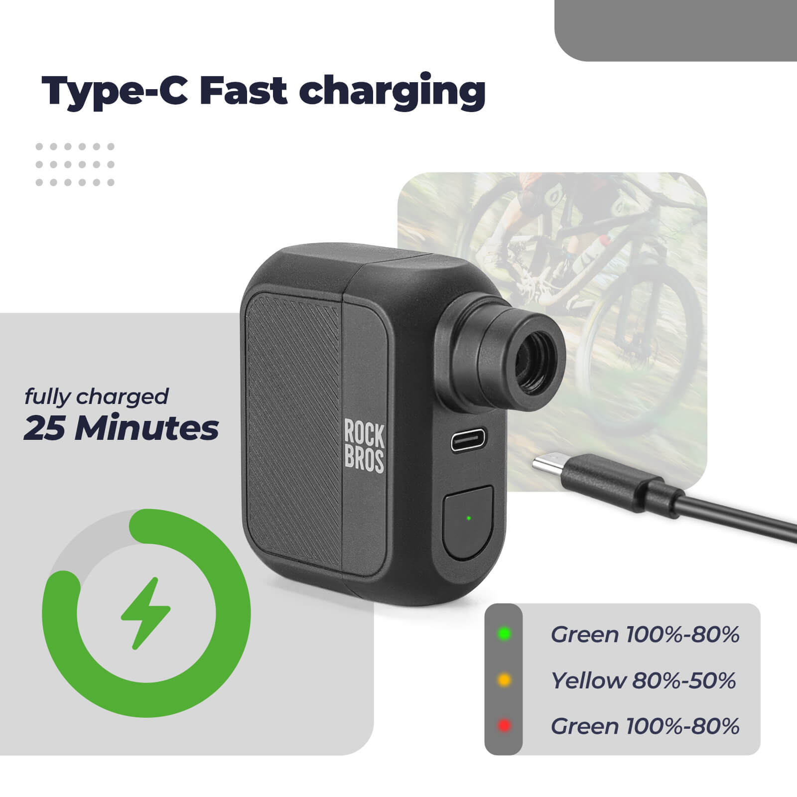 AS110 Mini Electric Air Pump – 100PSI Portable Bike Pump